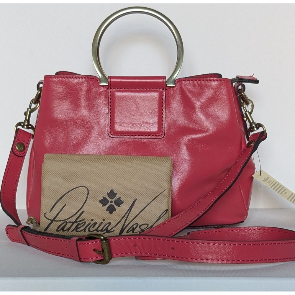 Patricia Nash Empoli Satchel Crossbody Bag Passion Pink Leather NWT Shoulder Bag